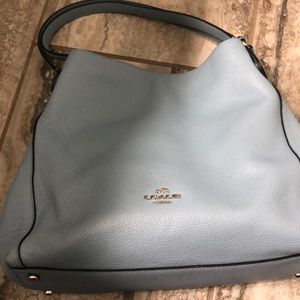 Coach Cloud Blue Leather Edie Shoulder Bag